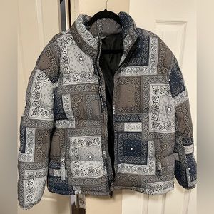 Men’s Jacket Blue & Grey Pacsun Large